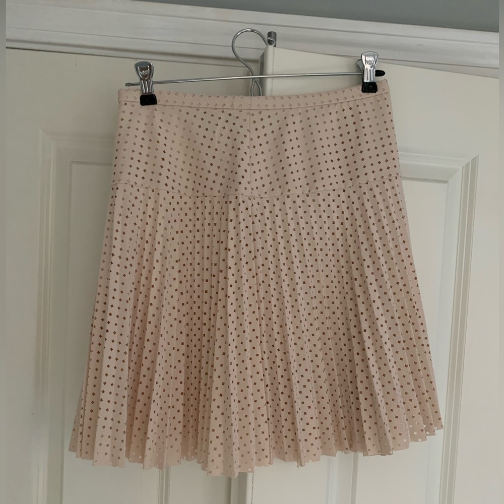 J. Crew Laser-Cut Pleated Skirt